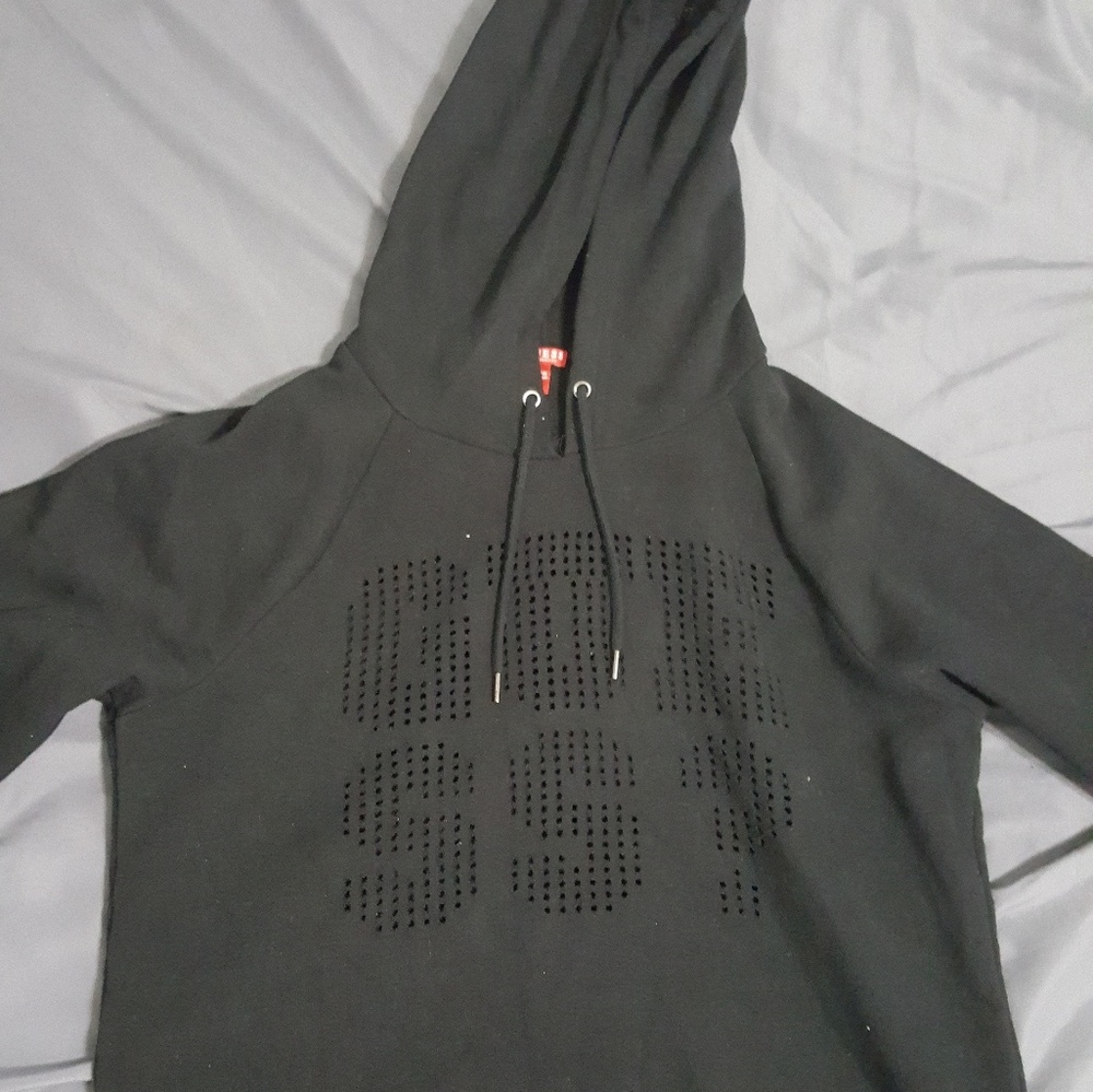 Guess black hoodie & pink guess shirt